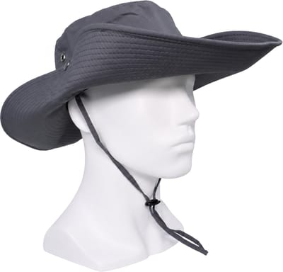 Safari Hoed - Zonnehoed - Boonie - Bucket Hat - Maat 56/58 - Grijs - Kinband - UV-Beschermend, Ademend & Lichtgewicht - Opvouwbare Outdoor Hoed - Inklapbaar met Drukkers