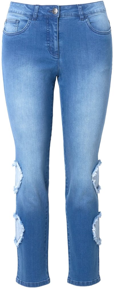 Angel of Style - Dames - Jeans 5-pocket hart-cutouts - Blue stone - Maat 42