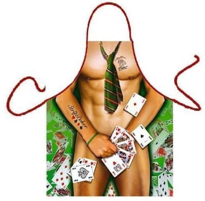 Benza Schort Strip Poker Man - Sexy/Leuke/Grappige/Mooie Keukenschort