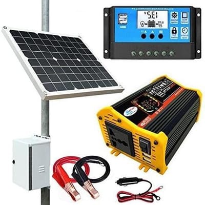 Zonnepaneel Kit - Off-Grid Systeem - Duurzame Energie - Uitbreidbaar Ontwerp - 4000W - Zwart