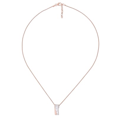 Orphelia 'Lova' Dames 925 Sterling Zilveren Ketting met Hanger - Zilver/Rozé ZH-7093