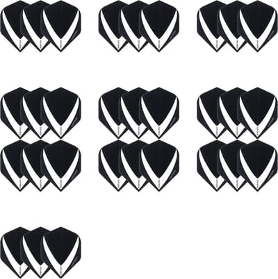 10 sets (30 stuks) Super Sterke – Wit/Clear - Vista-X – darts flights –