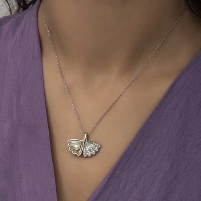 Zilveren Ketting Dames - Oester met Parel - Handgemaakt - 925 Sterling Zilver - Elegant & Romantisch