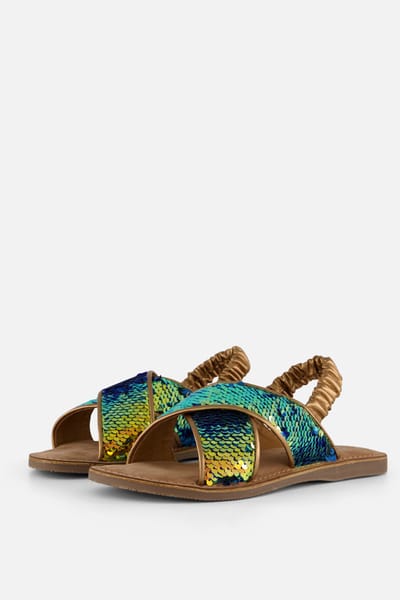 Muyters Pailetten Sandalen goud Leer - Maat 28 - Kinderschoenen