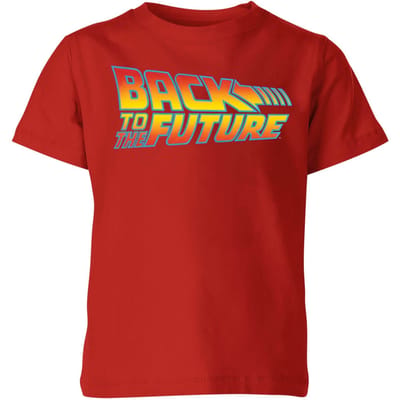 Back To The Future Classic Logo Kids' T-Shirt - Red - 98/104 (3-4 jaar)
