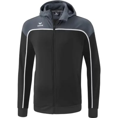Erima Change Trainingsjack Met Capuchon Kinderen - Wit / Slate Grey / Zwart | Maat: 164