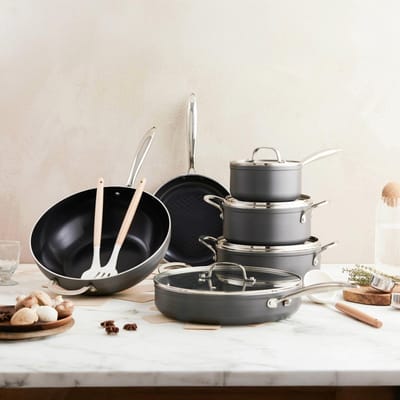 ISENVI Victoria Forged Chef Deluxe Pannenset Inductie - Keramisch - 18 Delig - PFAS, PTFE Vrij - Alle warmtebronnen