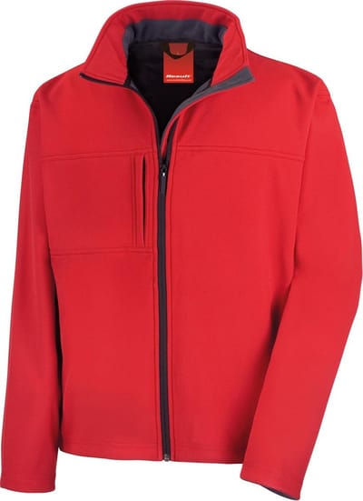 Heren Classic Softshell Outdoorjas Result maat M Rood