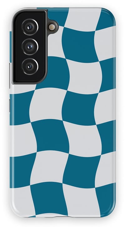 Checkered Warp Hoesje Samsung Galaxy S22 | Geschikt Voor Mag | Uniek Design Hoesje | Beschermhoes Samsung Galaxy S22 Frozen Motion