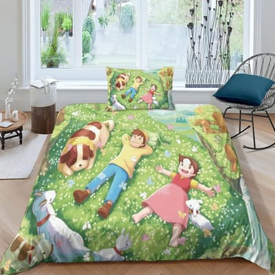 Heidi Ensemble de housse de couette 2 pièces Impression 3D Literie Housse de couette avec fermeture éclair, Ensemble de literie simple en microfibre douce 70x133cm-2pcs