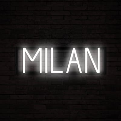 MILAN - Neon LED Lamp Kinderkamer | SpellBrite | 48,25 x 16 cm | 6 Dimstanden & 8 Lichtanimaties | Naamlamp Wandlamp Neon Verlichting