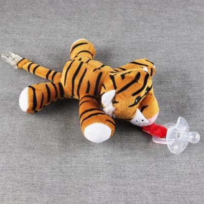 DW4Trading Speenknuffel Tijger - Knuffelspeen - Knuffeldier - Eco Vriendelijk - Bpa Vrij