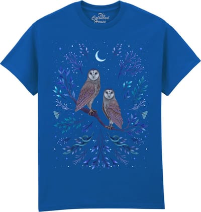 Uilen Owls In The Moonlight The Coloured House T-shirt S