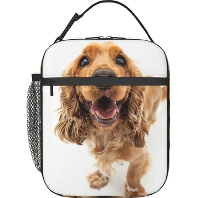 Staartkwispelende Wijsheid_ Verzorg je Cocker Spaniel Geest Geïsoleerde Lunchtas voor Vrouwen Kinderen Vooboxen Thermische Lunchbox One Size