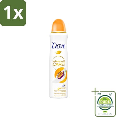 1 x Dove - Deospray - Passievrucht & Citroengras - 150 ml - Deodorant - Anti-transpirant - Passievrucht - Citroengras - Dove