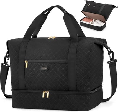 SnelShoppen - Damesreistas Ryanair Handbagage 40x30x20, Waterdichte Multifunctionele Tas Onder de Stoel, Ziekenhuistas met Schoenenvak, Weekend- en Sp
