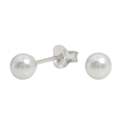 La Rosa Princesa Parel Oorbellen Zilver 5mm