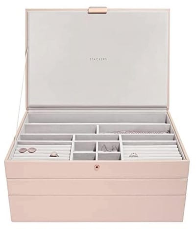 Roze supergrote sieradendoos - set van 3 voor optimale organisatie