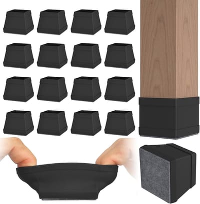 Vloerbeschermers voor Stoelen - 16 Stuks Vierkante Antislip Pads voor Houten Vloeren