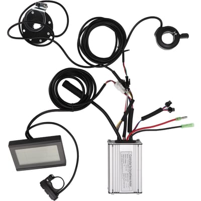 Kit Contrôleur Moteur Brushless 17A 36V 48V 350W Contrôleur Panneau LCD3 130X Accélérateur Pouce 8C Kit Capteur d'Assistance Électrique black