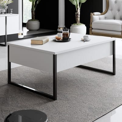 Salontafel Luxe Wit/Zwart