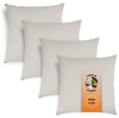 sleepling sierkussenset van 4 - 40x40 cm kussen – bankkussen van robuuste meubelstof - incl. hoes en vulling - als decoratiekussen, sierkussen of couchkussen - kussenset - Made in EU - 40 x 40 cm - beige