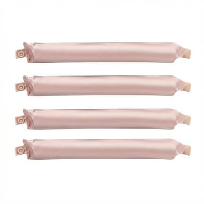 Roze heatless haar krullers set van 4 stuks dames zonder hitte draagbare flexibele rollers geschikt voor slapen en dagelijks gebruik heatless curls voor alle haartypes