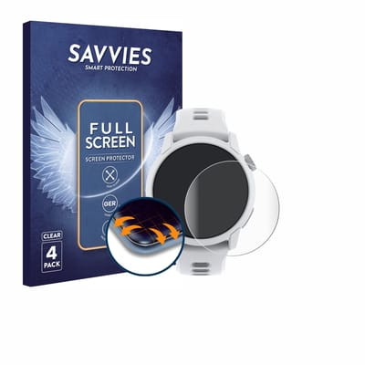 Savvies - Screenprotector voor Coros Pace 2/ 4 - Folie Beschermfolie transparant volledig dekking 4 Stuks