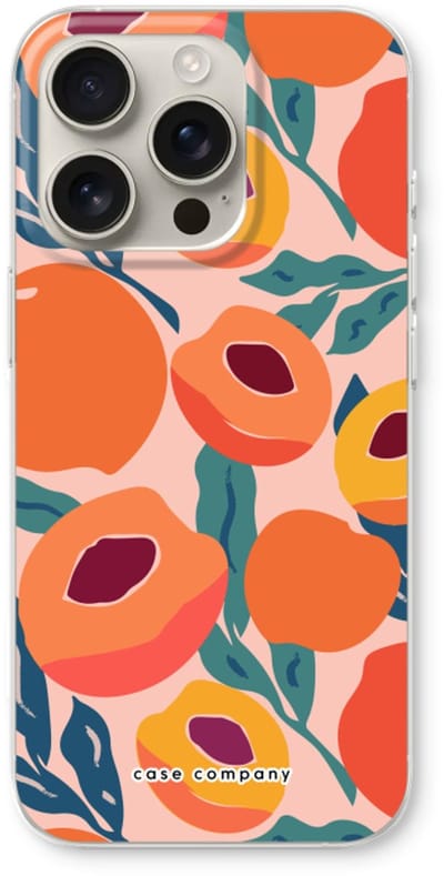Case Company® - Hoesje geschikt voor iPhone 16 Pro hoesje - Perzik - Soft Cover Telefoonhoesje - Bescherming aan alle Kanten en Schermrand
