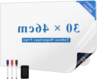Flexibel Magnetisch Whiteboard Folie voor Koelkast, 30 x 46 cm, Droog Afneembaar, Ideaal voor Boodschappenlijst en Gezinsnotities, Inclusief Stift en Wisser