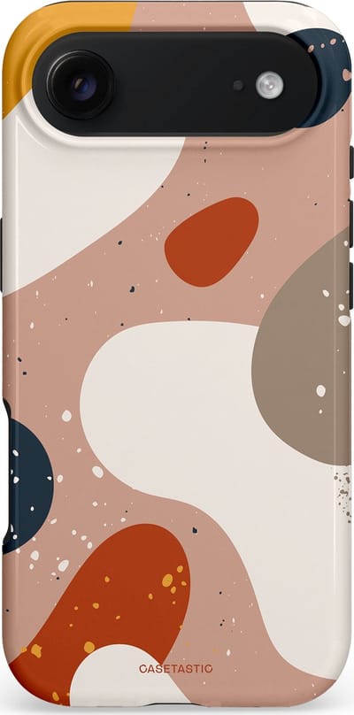 Casetastic hoesje geschikt voor Apple iPhone Air - MagSafe - Dubbellaagse bescherming - Terravibe - Fashion Case - Perzik Lichtgrijs Taupe Okergeel