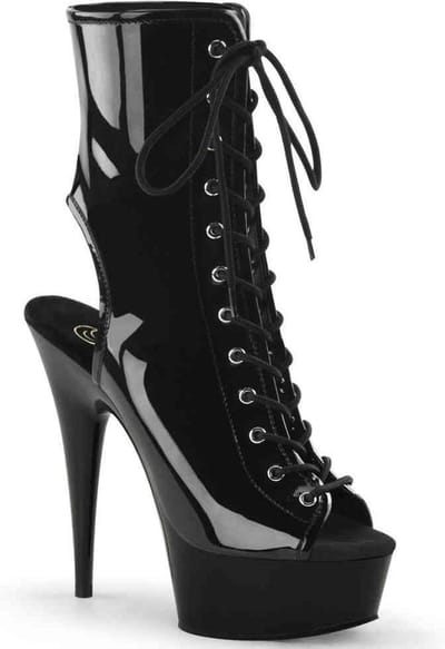 Pleaser - DELIGHT-1016 Plateau Laarzen - US 12 - 42 Shoes - Zwart