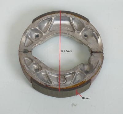 Mâchoire de frein origine pour Moto Yamaha 125 TW 2003 à 2004 4AT-W253E-01 / AR Neuf