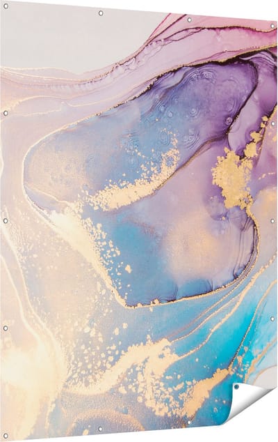 Gards Tuinposter Abstracte Kunst van Marmer - 120x160 cm - Tuindoek - Tuindecoratie - Wanddecoratie buiten - Tuinschilderij