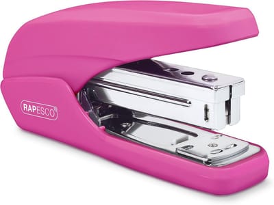 X5-25ps Niet-meer-doe-het-stapler 25 vel 60% minder inspanning Lichtgewicht Compact Nieter met Niet-capaciteit van 25 vel (80 g/m²) Trendy Roze Kleur
