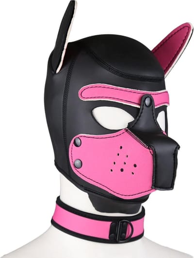 Banoch - Lindo Perrito Rosa Neoprene - honden masker puppy play roze neopreen