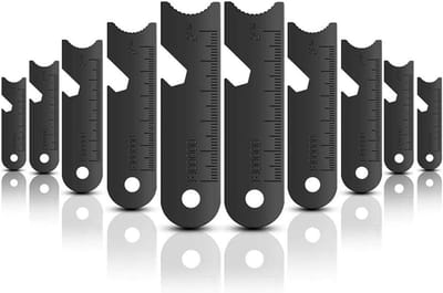 10 Stuks Vuurstarter Scrapers, Kurkentrekker en Micro Liniaal voor Buitenactiviteiten, Overleving en Bushcraft