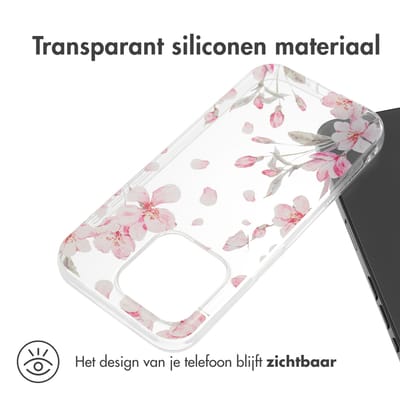 imoshion Hoesje - Geschikt voor Apple iPhone 15 Pro - Design hoesje verpakking - Blossom Watercolor