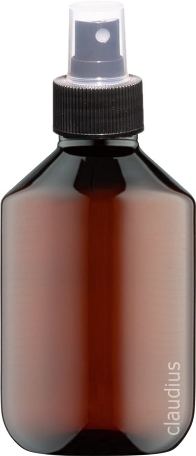 Lege Plastic Fles 250 ml PET Amber bruin - met zwarte verstuiverdop - set van 10 stuks - Navulbaar - Leeg