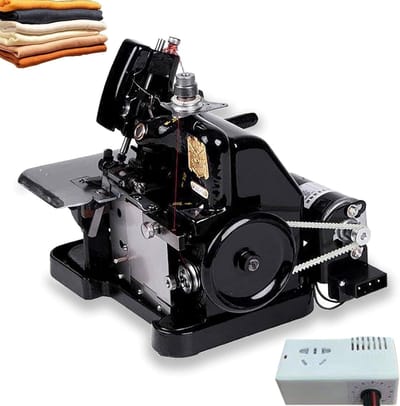 Overlock Naaimachine - Zware Stoffen Overlocker - Zomen en Naaien - 3000 Steken Per Minuut - 255x210x270 mm - Zwart