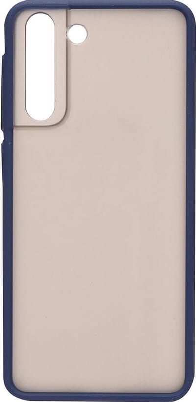 Shop4 - Samsung Galaxy S21 Hoesje - Harde Back Case Transparant Donker Blauw