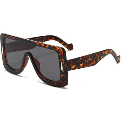 NOUVELLES Lunettes de Soleil Punk One Piece Années 2000 Y2K Hip Hop Marque de Luxe UV400 Lunettes Unisexe pour Femmes Hommes as picture gray