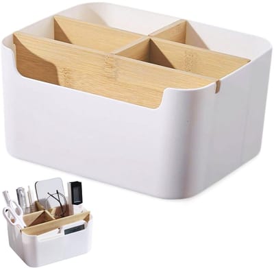 Dailygoods- Bureau-organizer 5 Vakken - Houten Kantoororganizer - Afneembare Pennenhouder - Organiseren van Schrijfwaren - Elegant Ontwerp - Ideaal voor Thuis en Kantoor