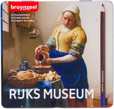 Bruynzeel Hollandse Meesters blik 24 kleurpotloden - Het Melkmeisje van Vermeer