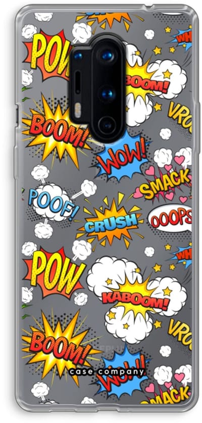 Case Company® - Hoesje geschikt voor OnePlus 8 Pro hoesje - Pow Smack - Soft Cover Telefoonhoesje - Bescherming aan alle Kanten en Schermrand