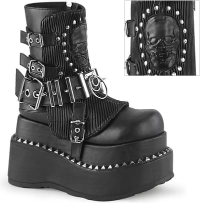 DemoniaCult - BEAR150 Plateau Laarzen - US 12 - 42 Shoes - Zwart