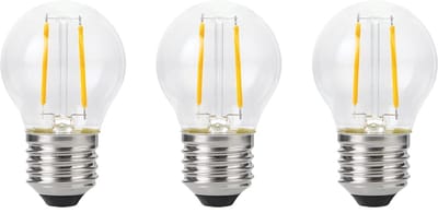 SPL E27 LED Lamp 2W Dimbaar - CRI 93 - Extra Warm Wit - LED Filament G45 - Vervangt 15W - 3 Stuks