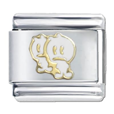 Bedel - Schakel - Charm - Casper Spookje - 9mm- Geschikt voor Italiaanse Bedelarmband - Schakelarmband