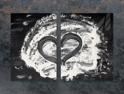 TMK ArtDeko Serie - Snijplank van Gehard Glas - 75x52 cm - Hartvormig Design