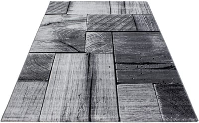 Modern laagpolig vloerkleed Parma - zwart 9260 - 200x290 cm